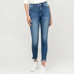 EUC Vervet by Flying Monkey High Rise Distressed Hem Ankle Skinny Jean Size 28